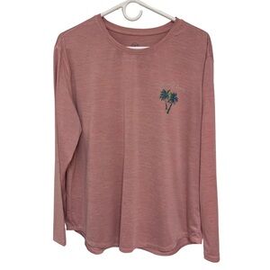Lauren James “Aloha Darlin” Long Sleeve Sunblock Swim Shirt Women’s Large Pink